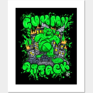 Attack of the Gummybear Green Posters and Art